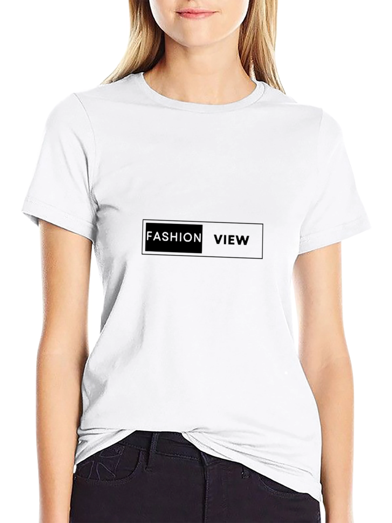 Mens Black Fashion View Graphic Tee