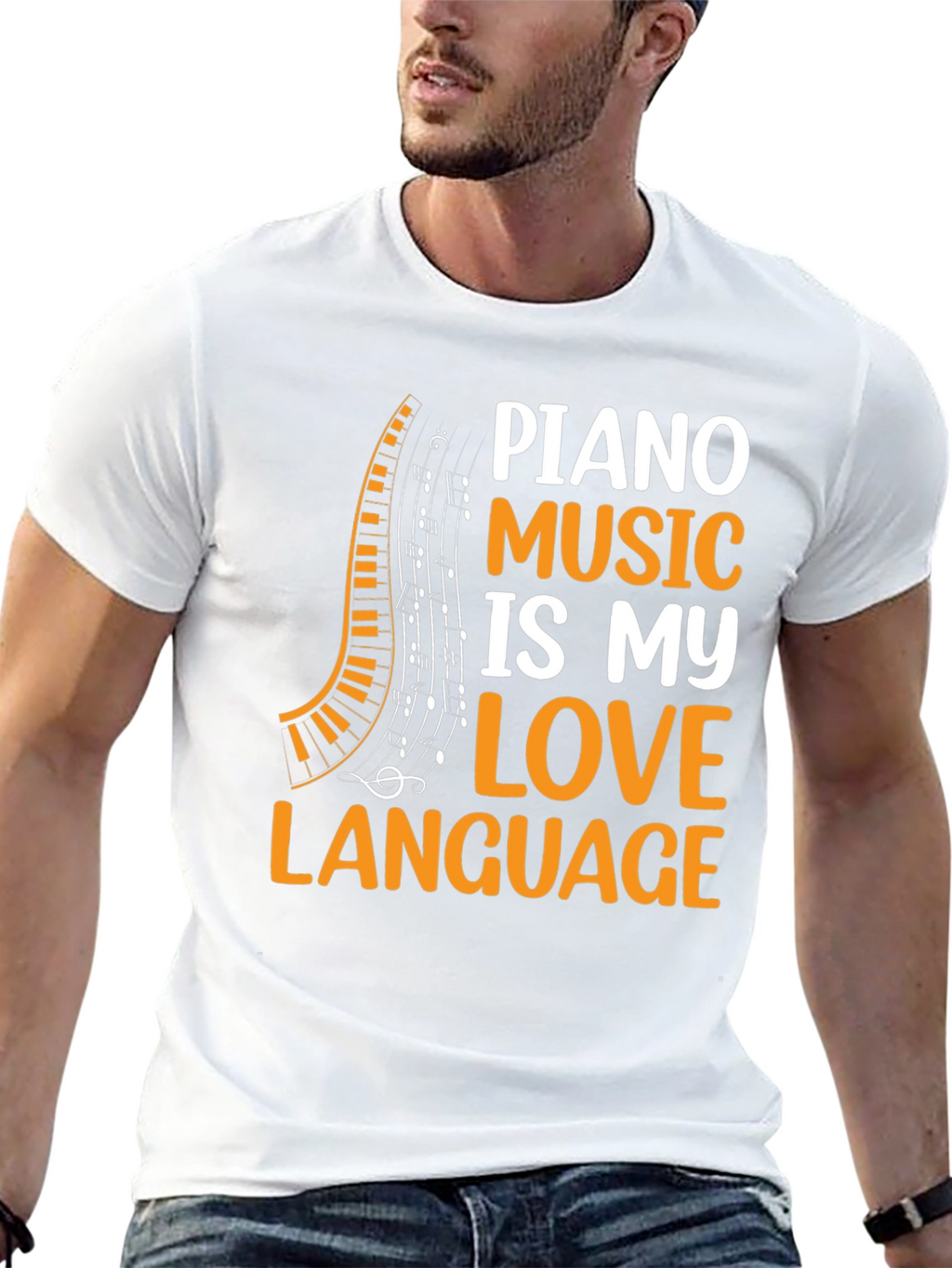Piano Music Lovers Black T-Shirt