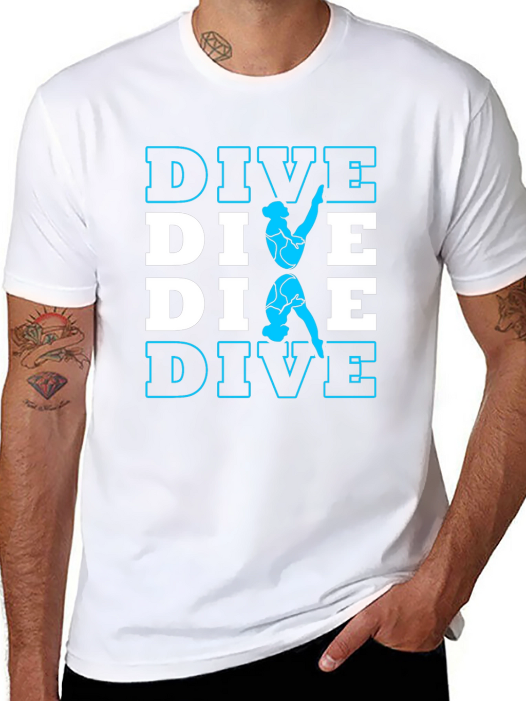 DIVE T-Shirt - Diver Silhouette Design