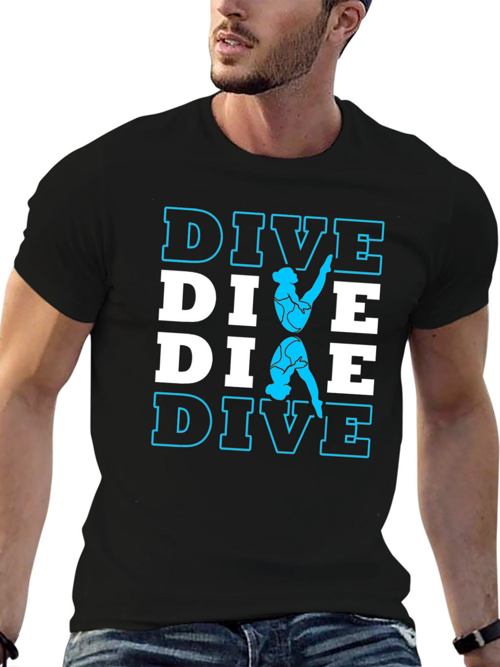DIVE T-Shirt - Diver Silhouette Design