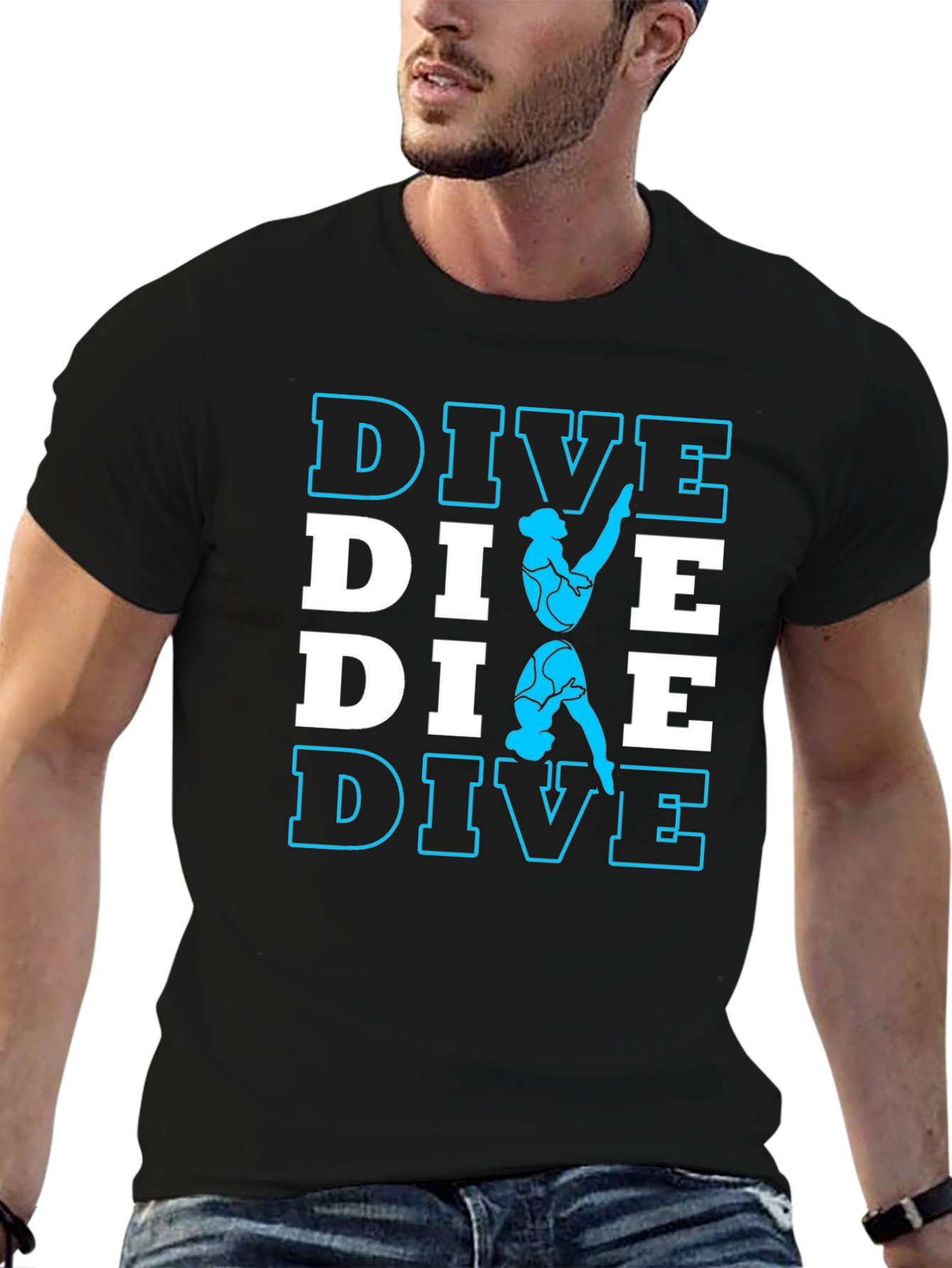 DIVE T-Shirt - Diver Silhouette Design