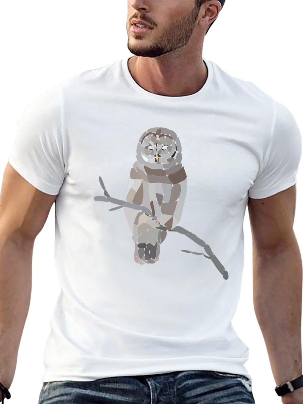 Geometric Owl T-Shirt - Unique Graphic Tee