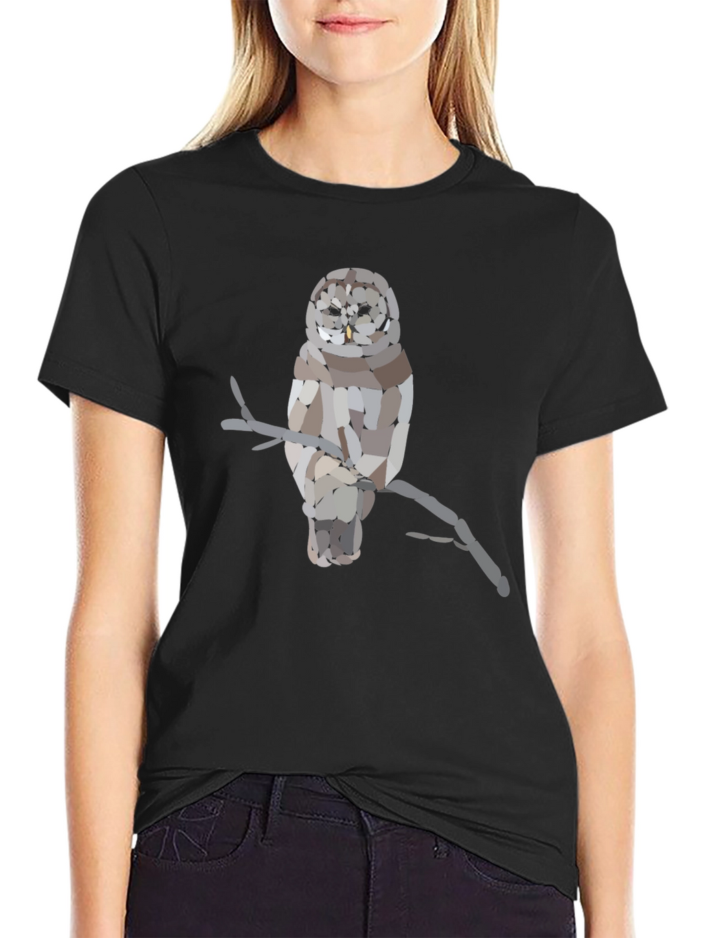 Geometric Owl T-Shirt - Unique Graphic Tee