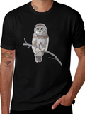 Geometric Owl T-Shirt - Unique Graphic Tee
