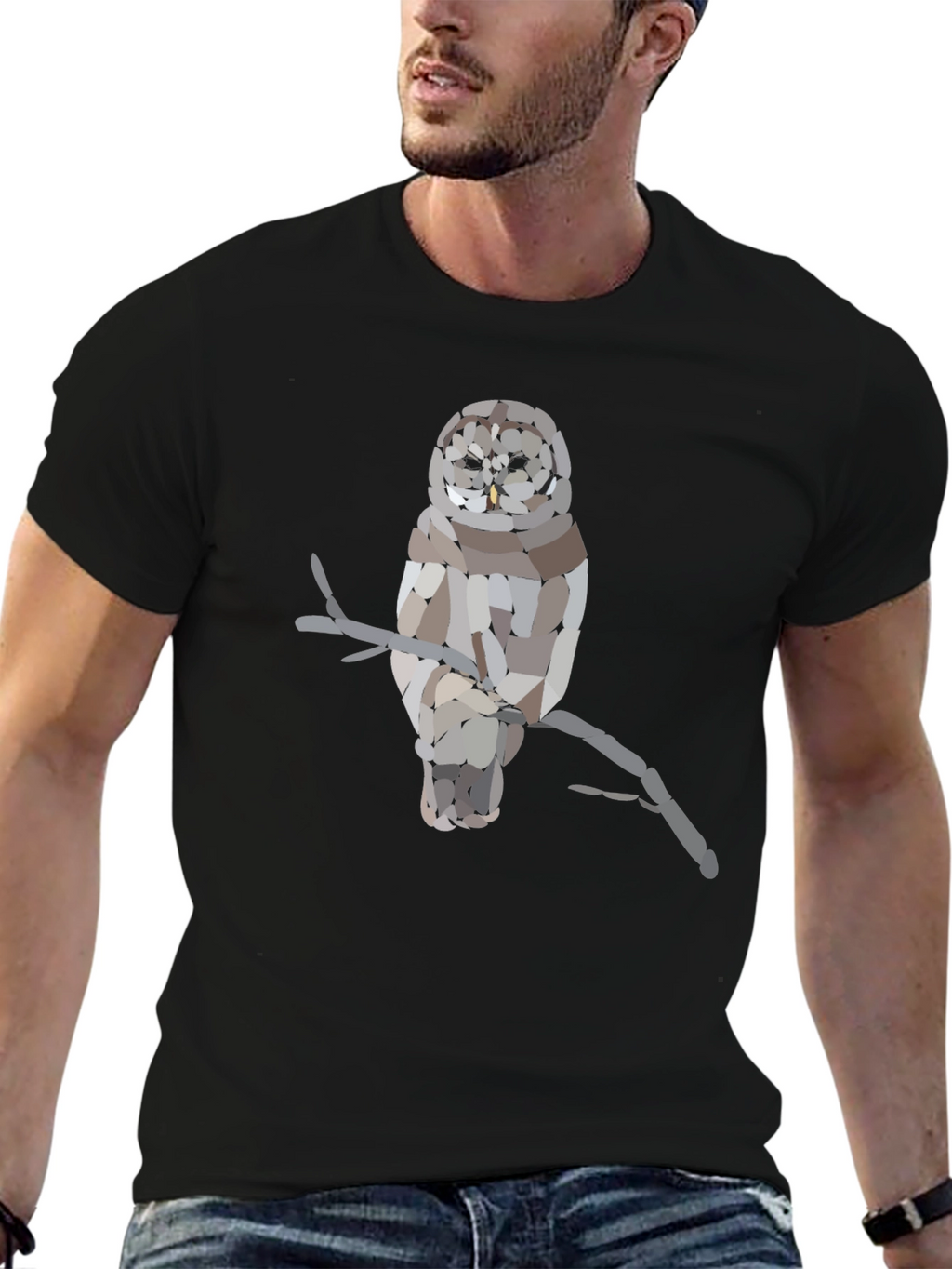 Geometric Owl T-Shirt - Unique Graphic Tee