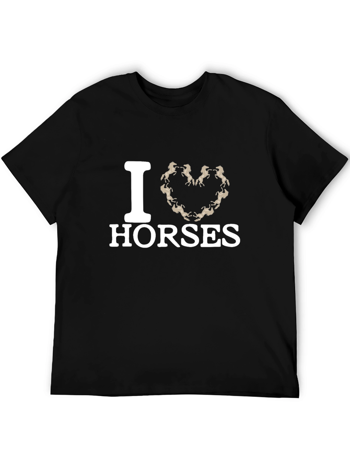 I Love Horses T-Shirt - Unique Horse Heart Design