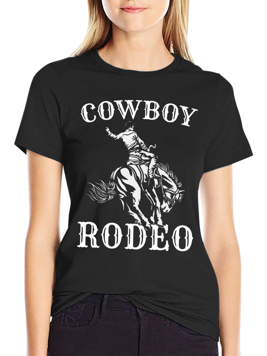 Cowboy Rodeo Graphic T-Shirt - Black Tee