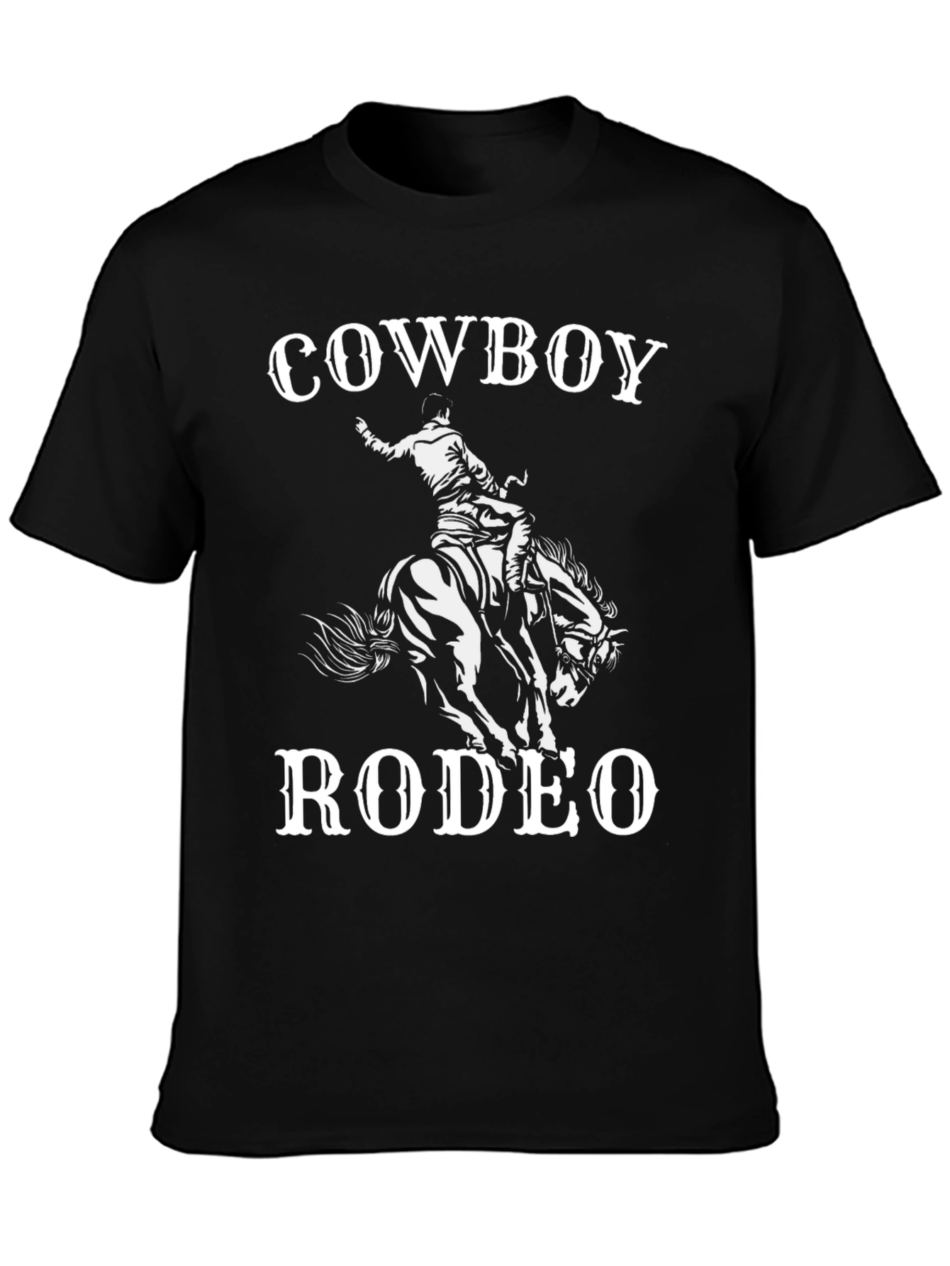Cowboy Rodeo Graphic T-Shirt - Black Tee