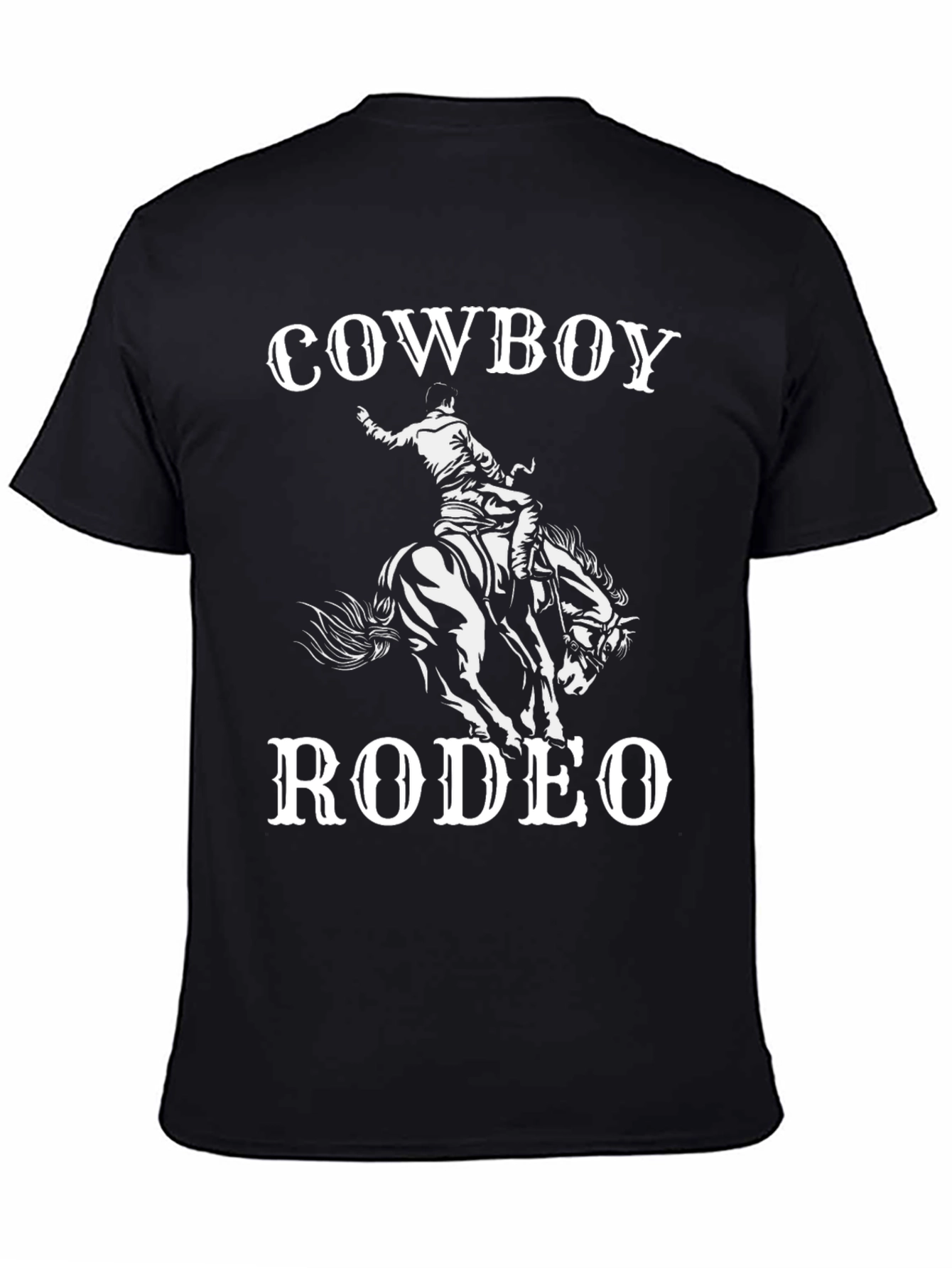 Cowboy Rodeo Graphic T-Shirt - Black Tee