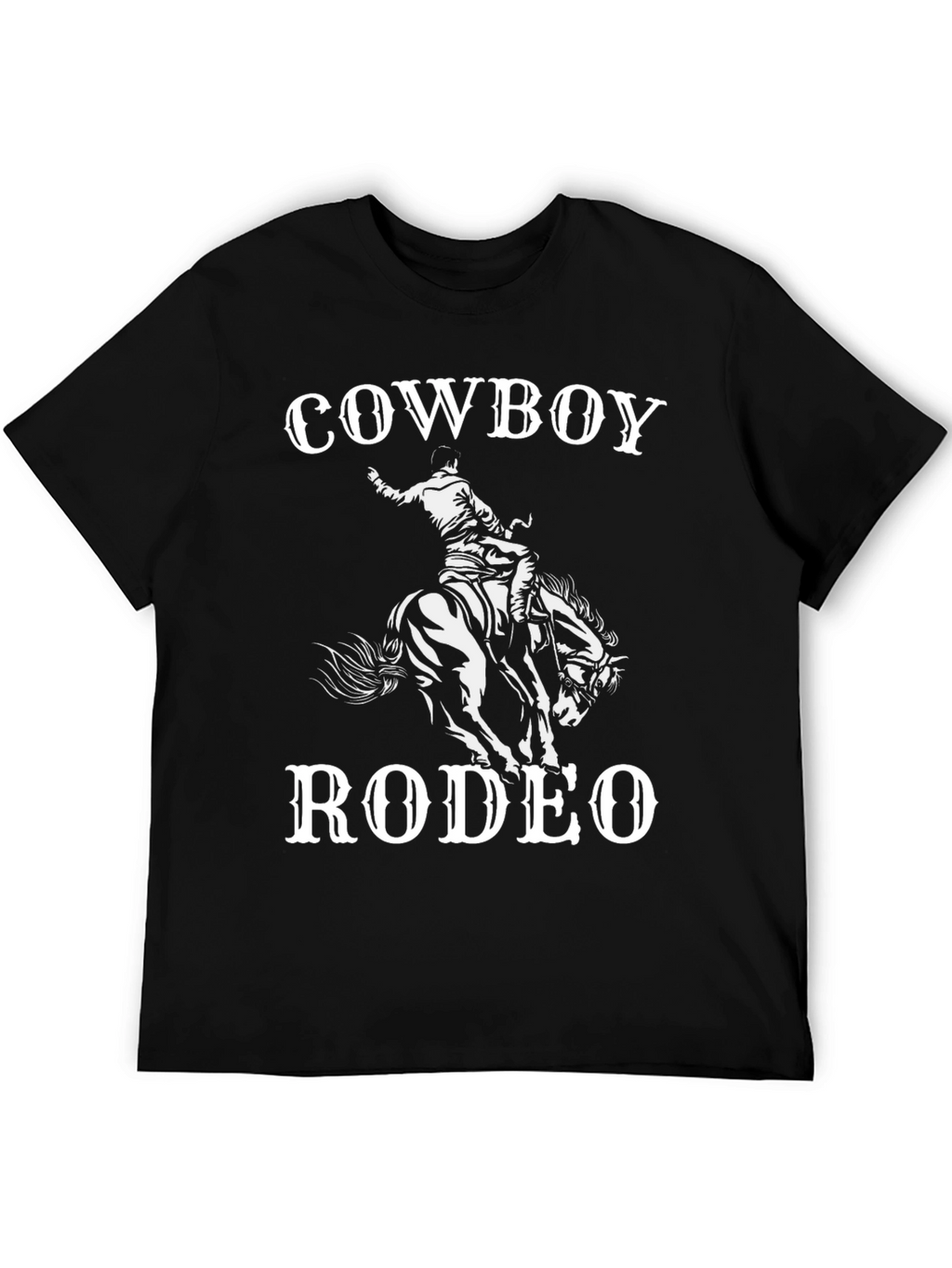 Cowboy Rodeo Graphic T-Shirt - Black Tee