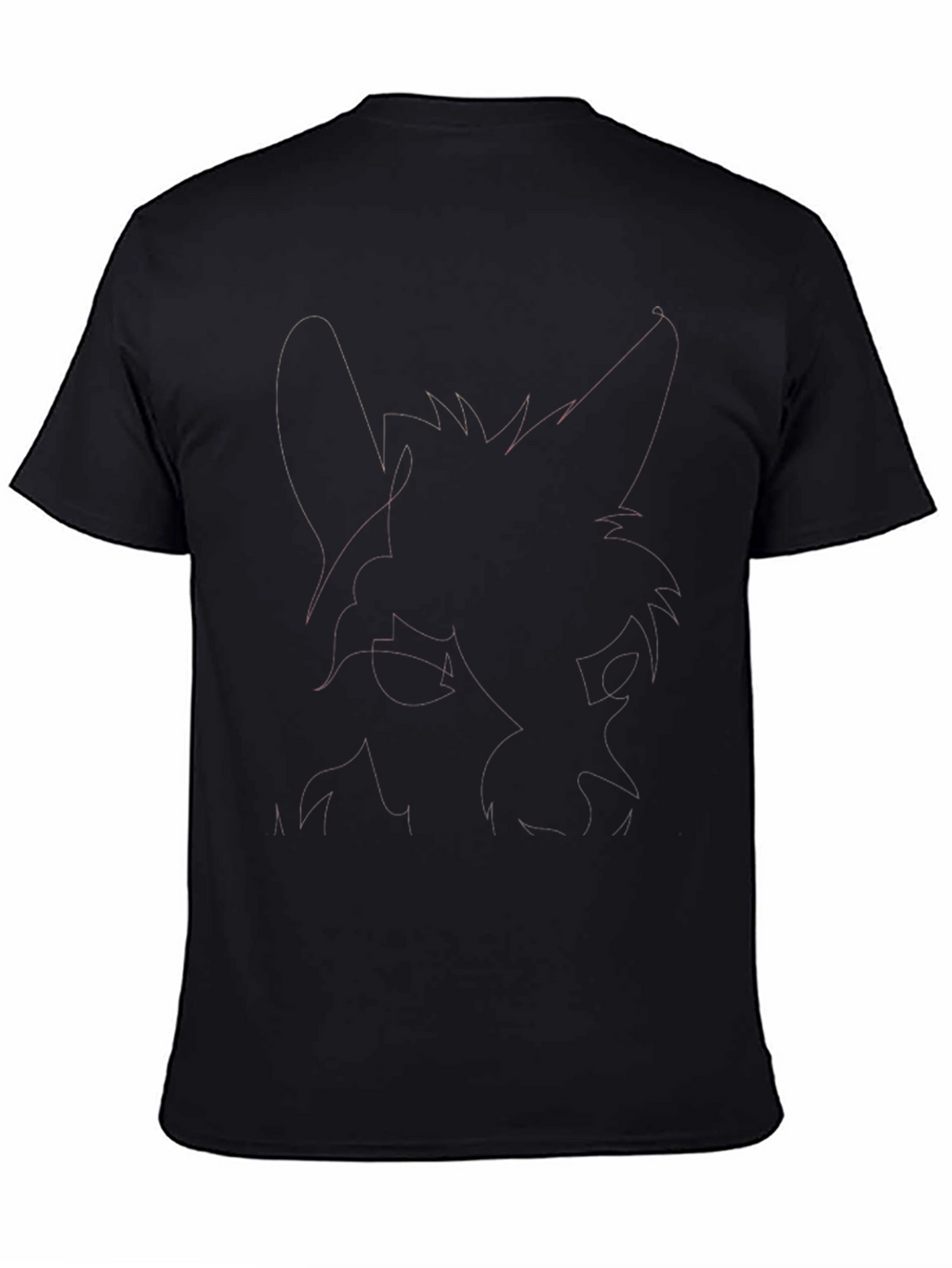 Mens Black Graphic Tee - Abstract Animal