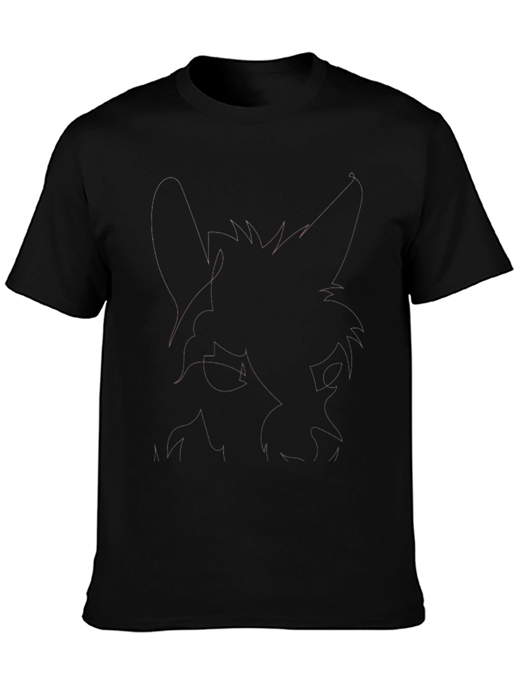 Mens Black Graphic Tee - Abstract Animal