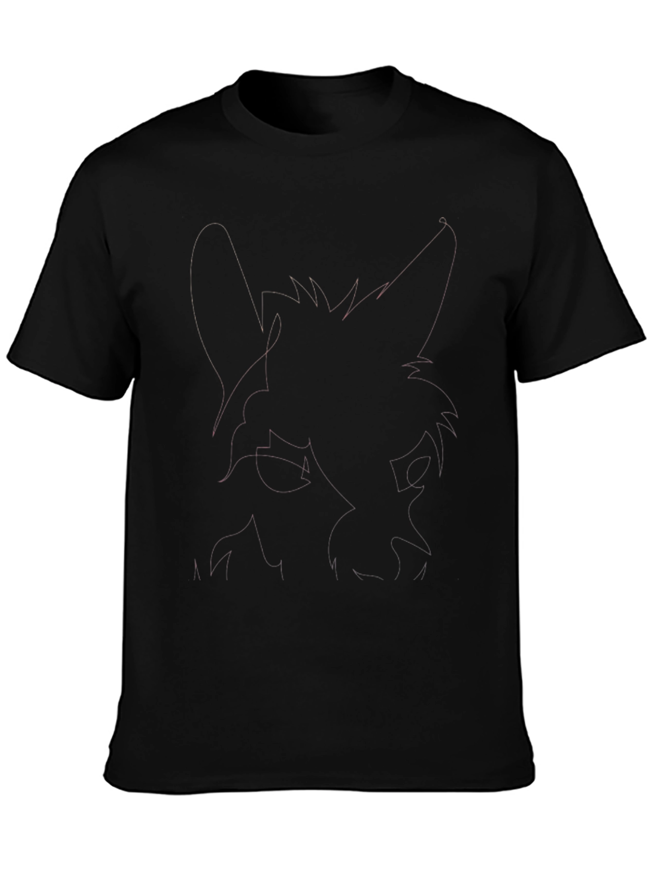 Mens Black Graphic Tee - Abstract Animal