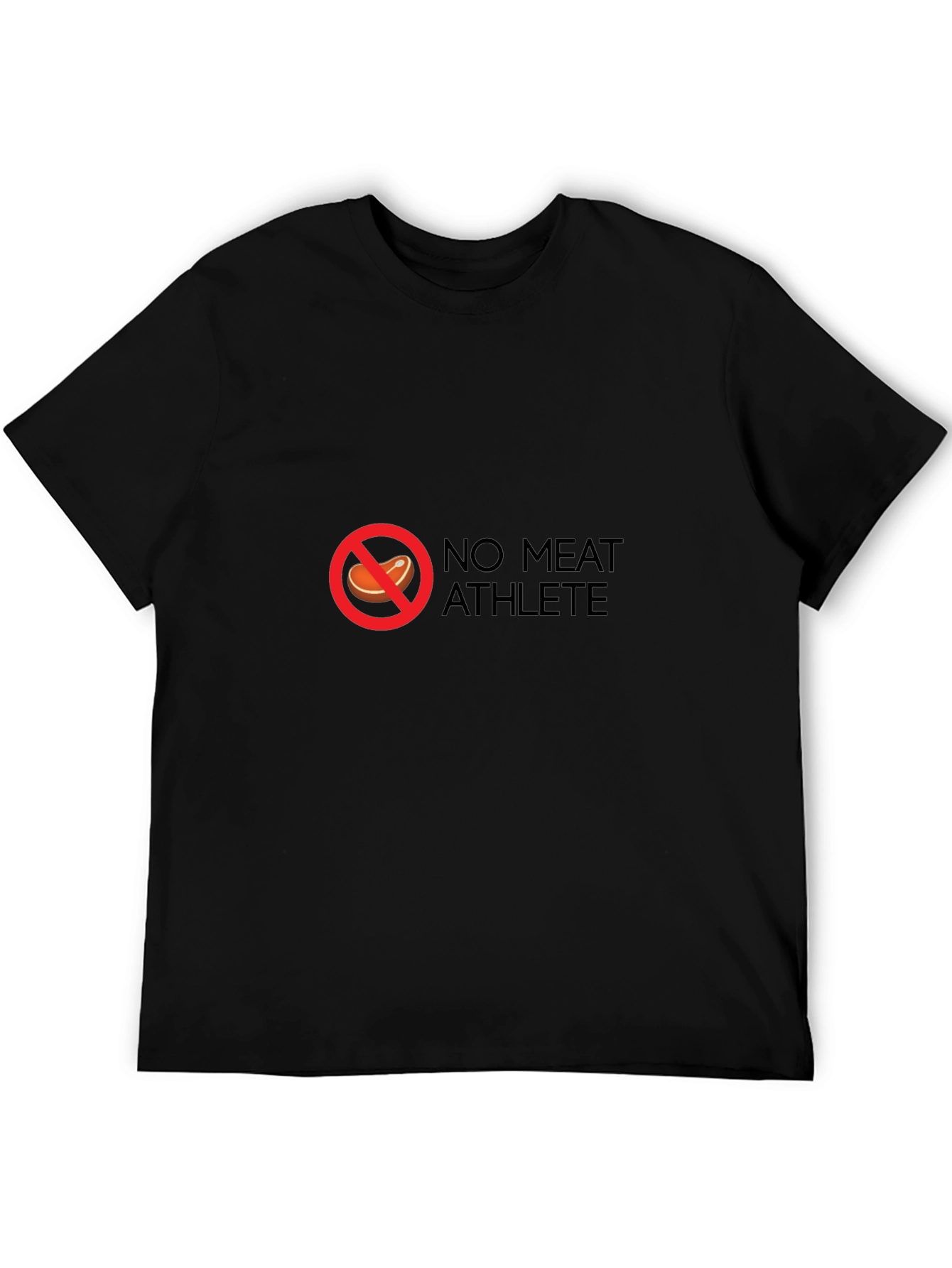 No Meat Athlete T-Shirt - Black Vegan Fitness Tee