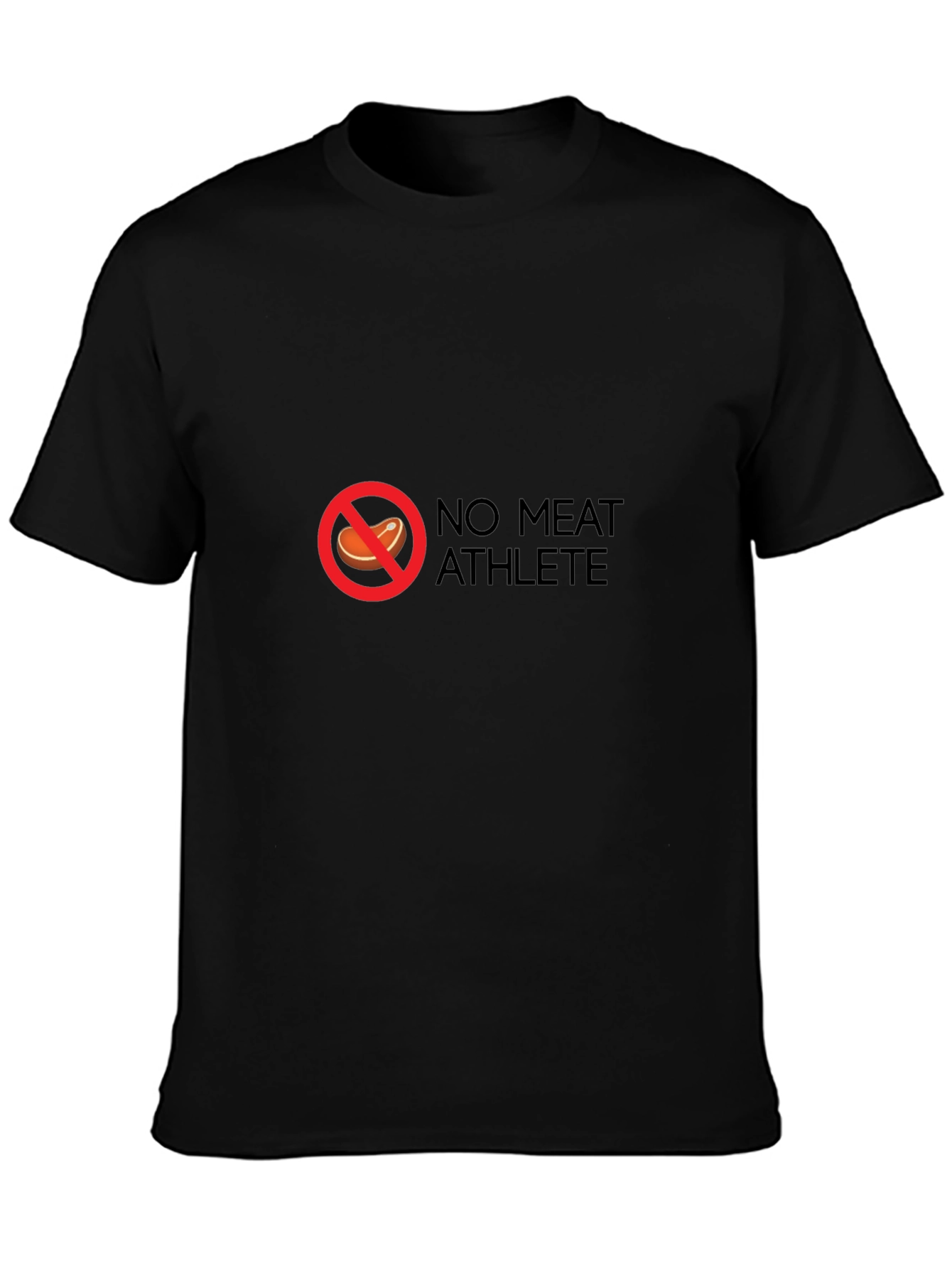 No Meat Athlete T-Shirt - Black Vegan Fitness Tee