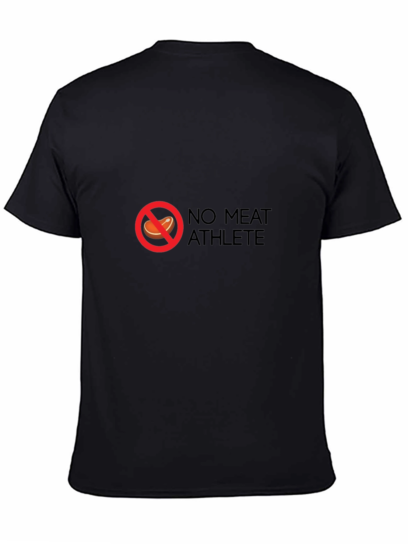 No Meat Athlete T-Shirt - Black Vegan Fitness Tee