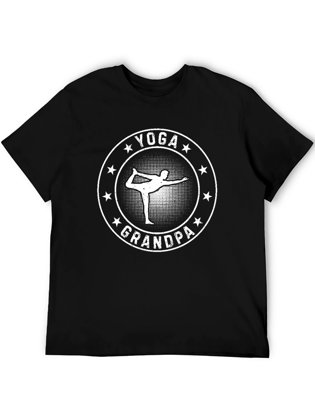 Yoga Grandpa Black T-Shirt