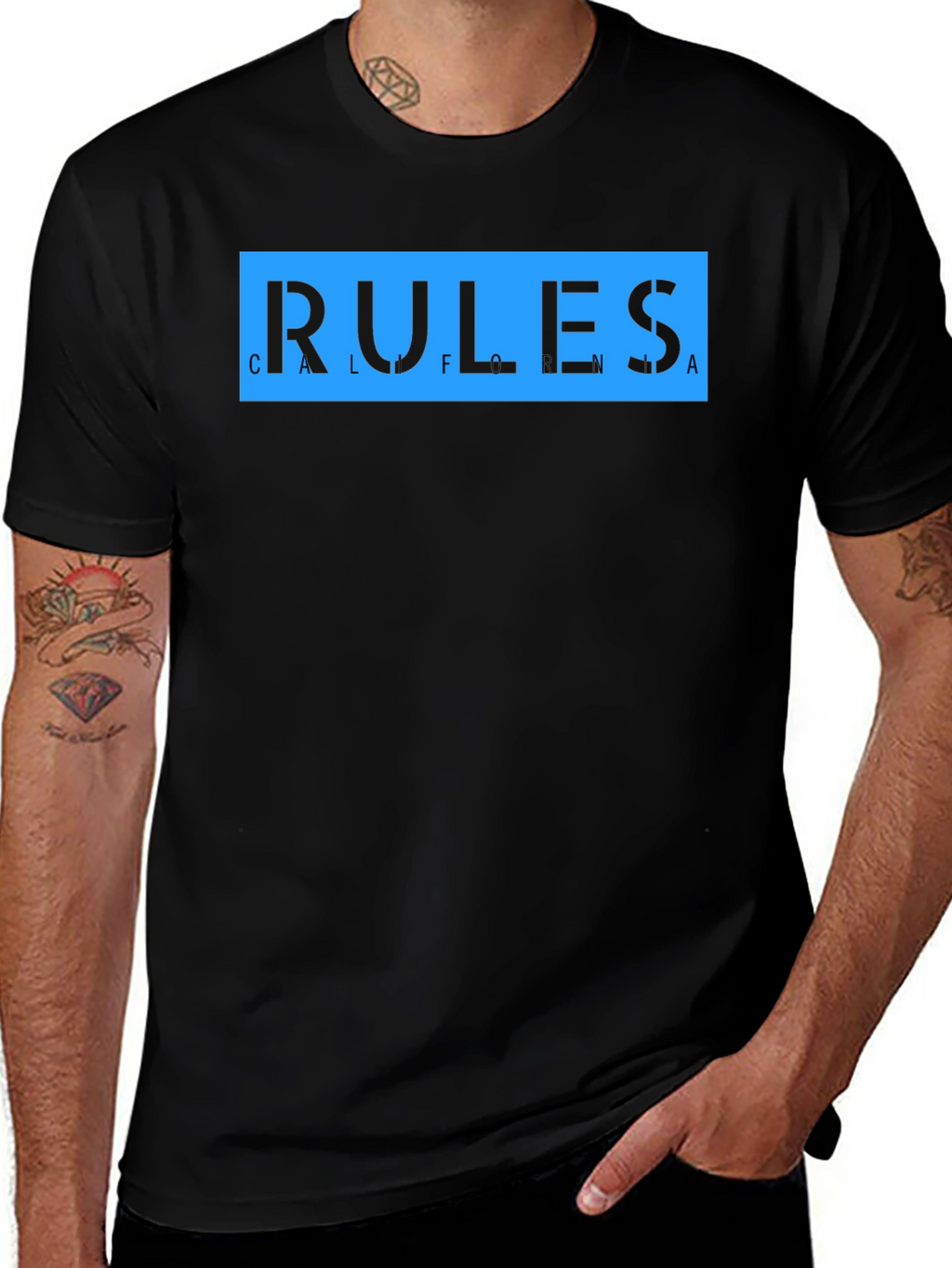 California Rules Graphic T-Shirt - Black