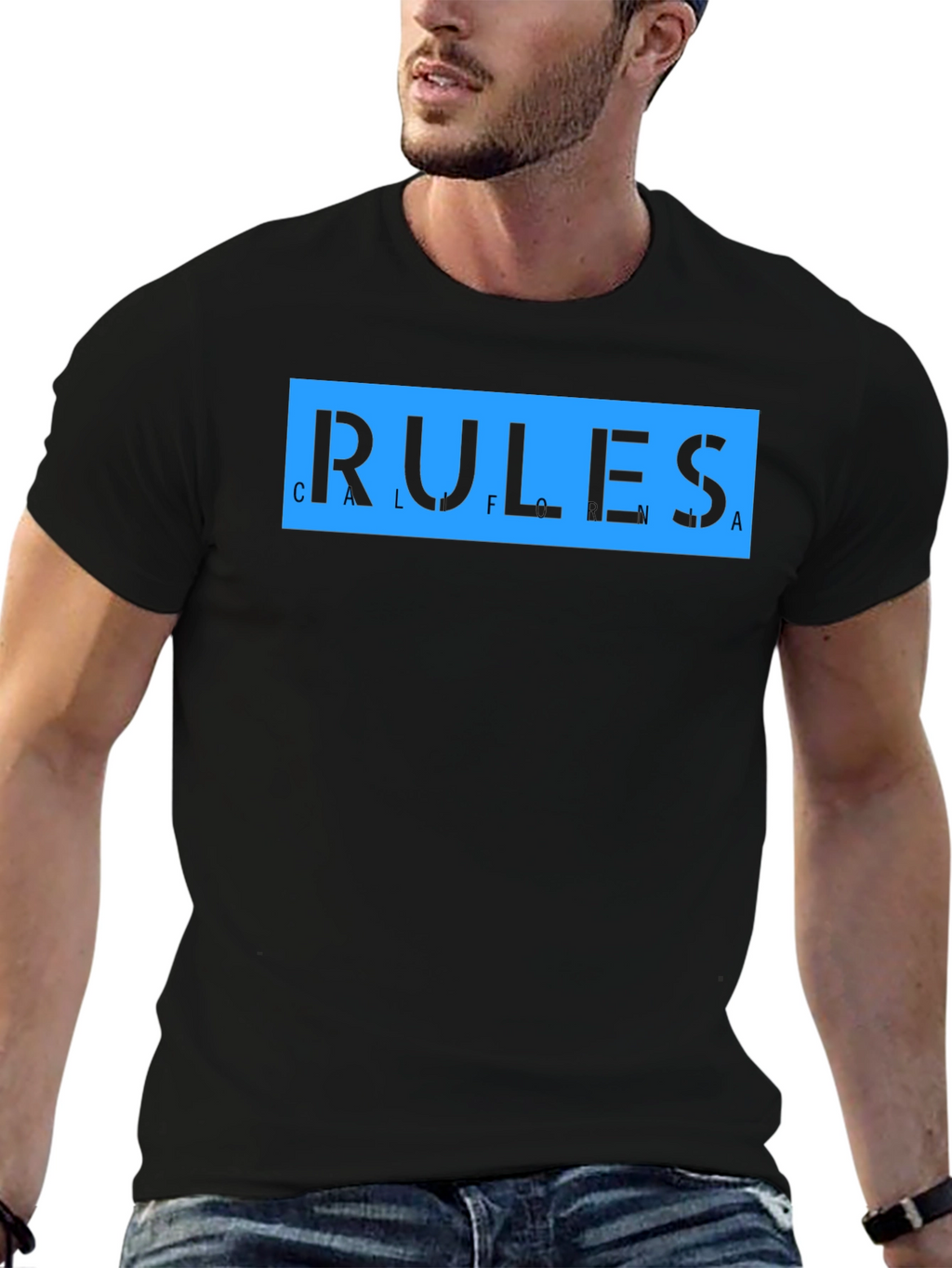 California Rules Graphic T-Shirt - Black