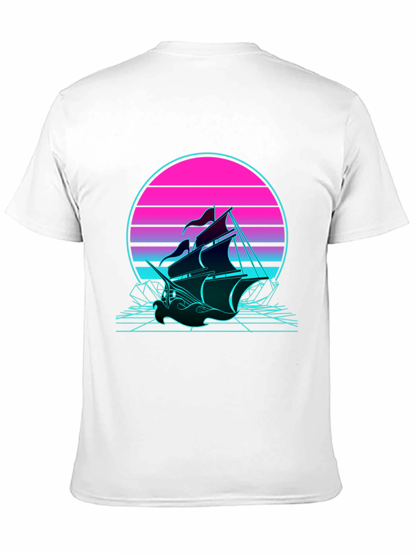 Retro Wave Sailing Ship T-Shirt