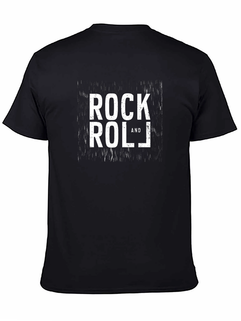 Rock and Roll Graphic Print Black T-Shirt