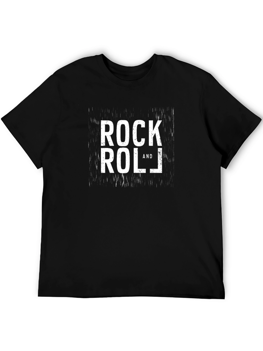 Rock and Roll Graphic Print Black T-Shirt