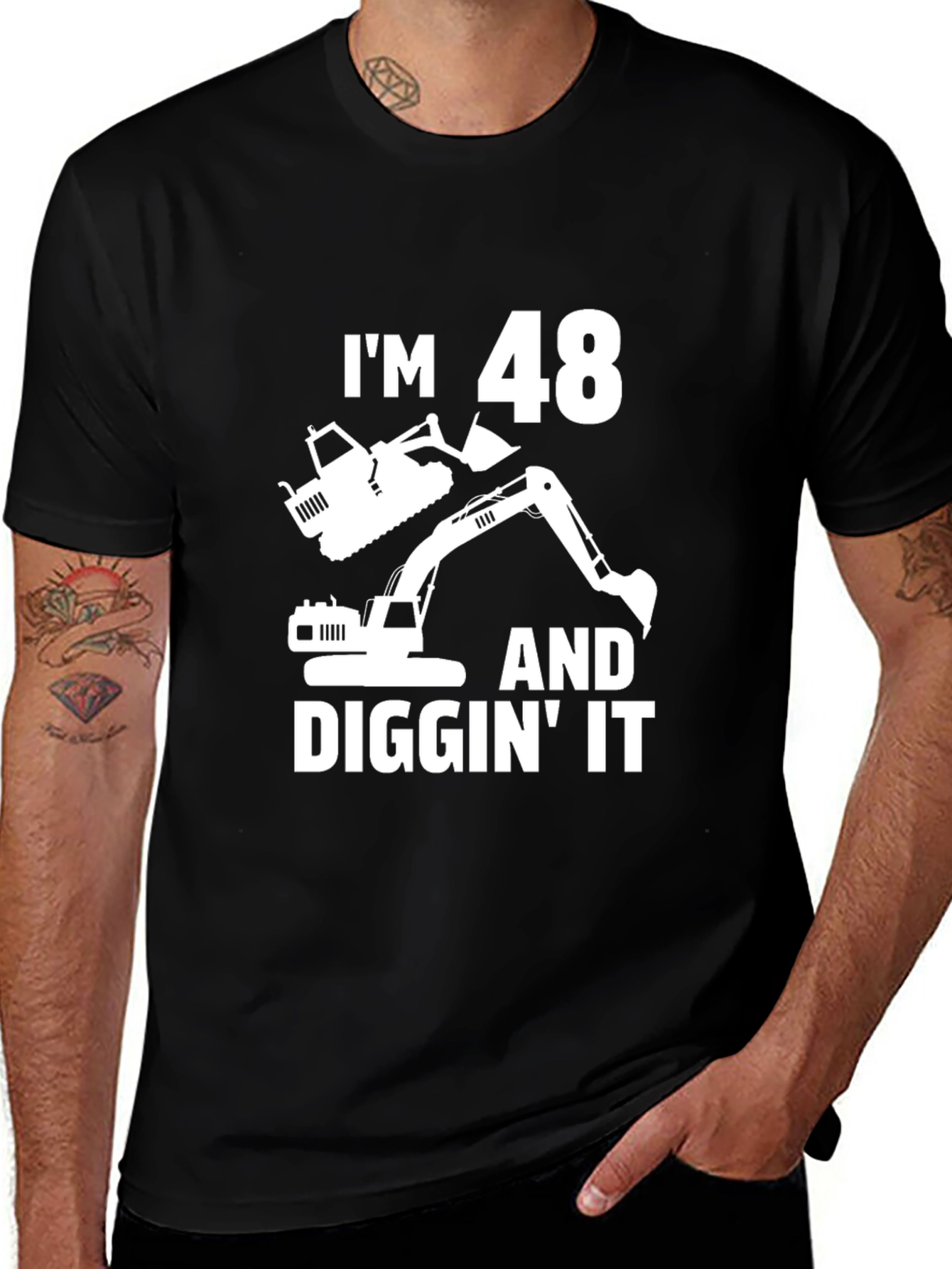 Im 48 and Diggin It Funny Birthday T-Shirt