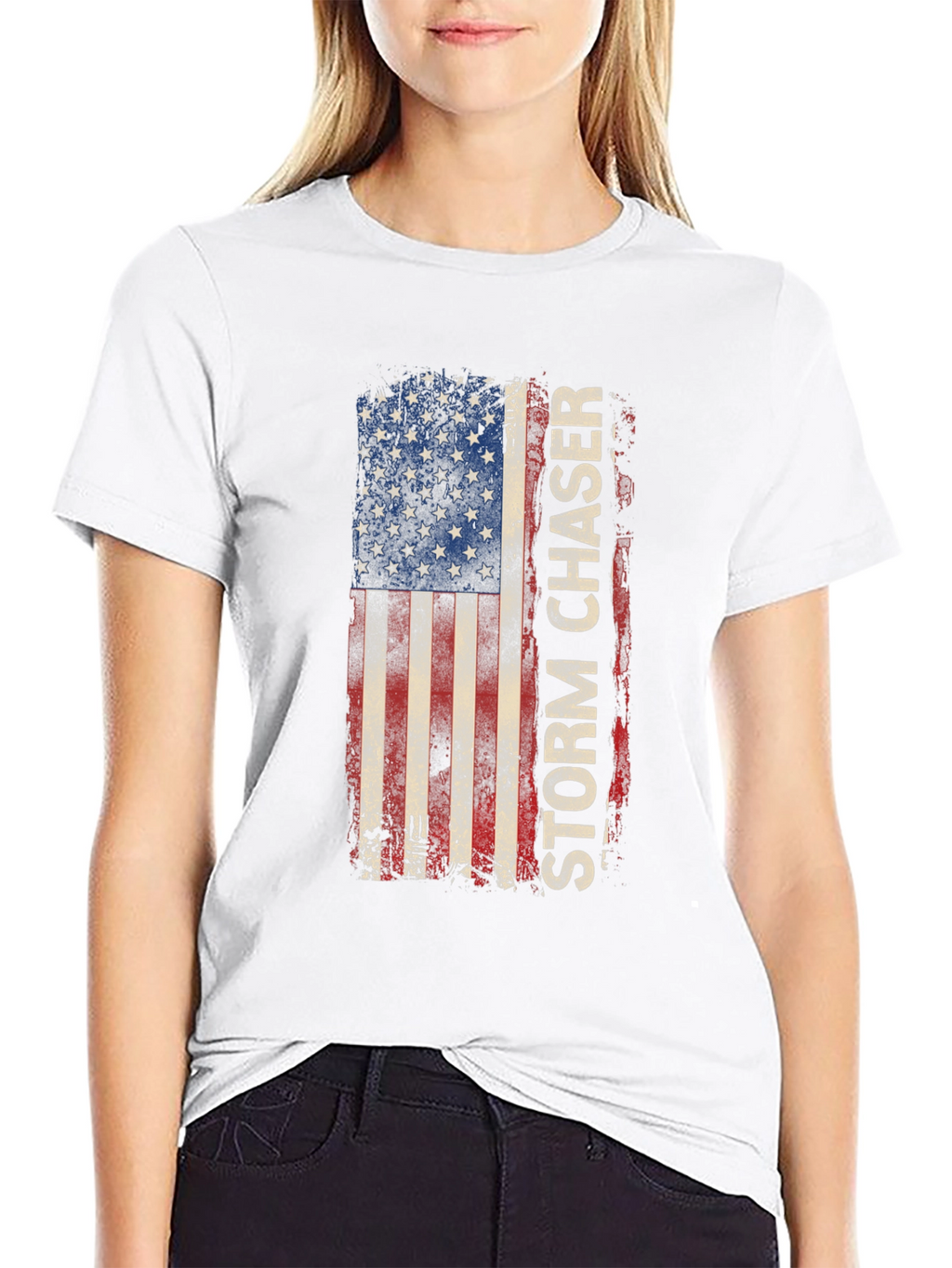 Storm Chaser American Flag Graphic T-Shirt