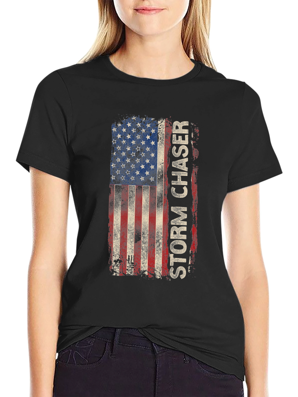 Storm Chaser American Flag Graphic T-Shirt