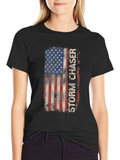 Storm Chaser American Flag Graphic T-Shirt