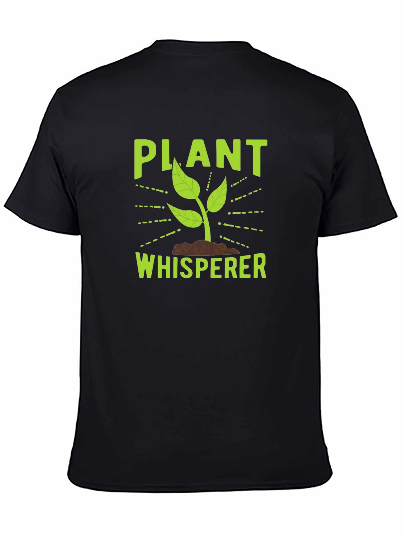 Plant Whisperer Graphic Tee - Black Cotton T-Shirt