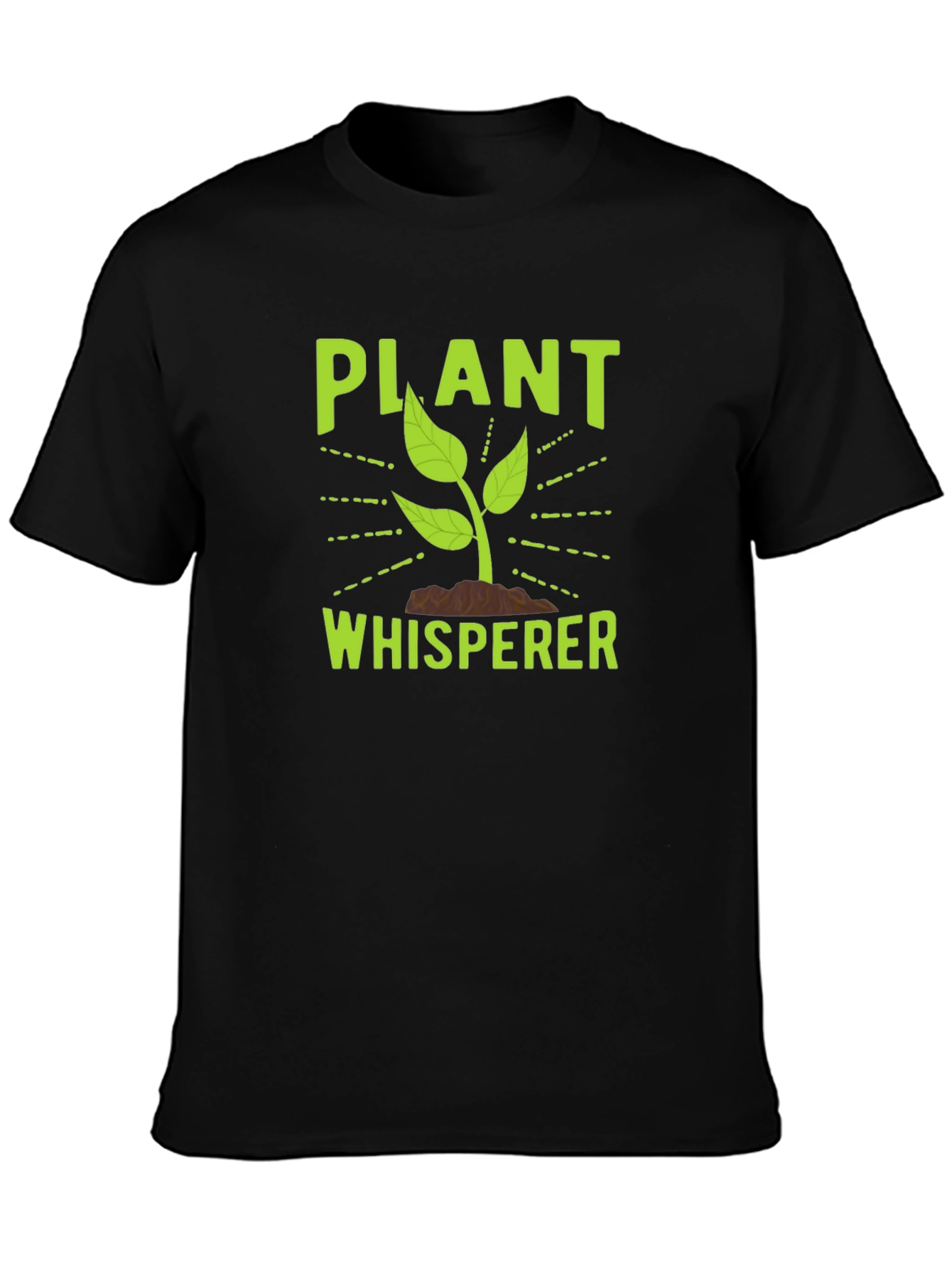 Plant Whisperer Graphic Tee - Black Cotton T-Shirt