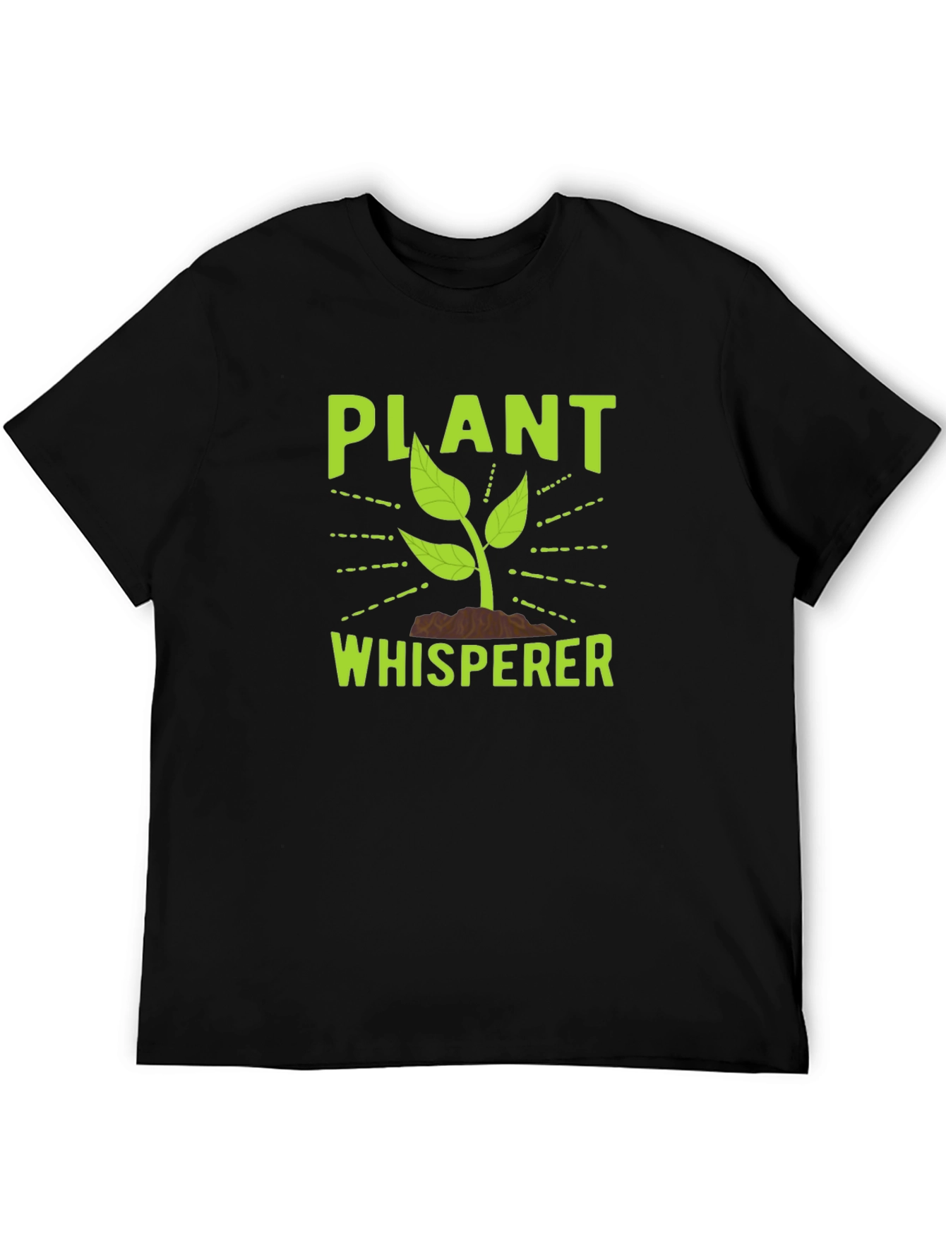 Plant Whisperer Graphic Tee - Black Cotton T-Shirt