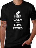 Keep Calm Love Foxes Graphic T-Shirt