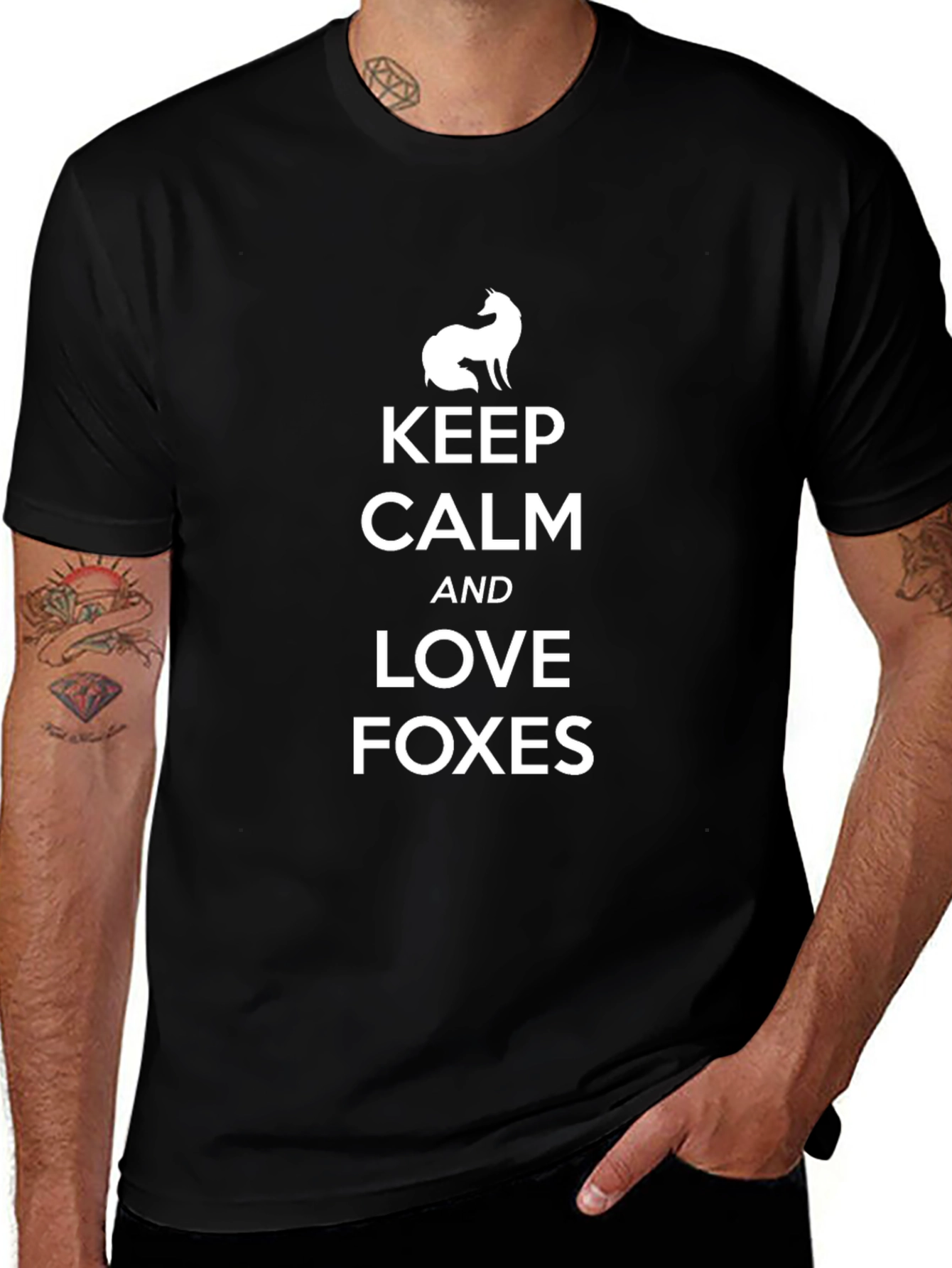 Keep Calm Love Foxes Graphic T-Shirt