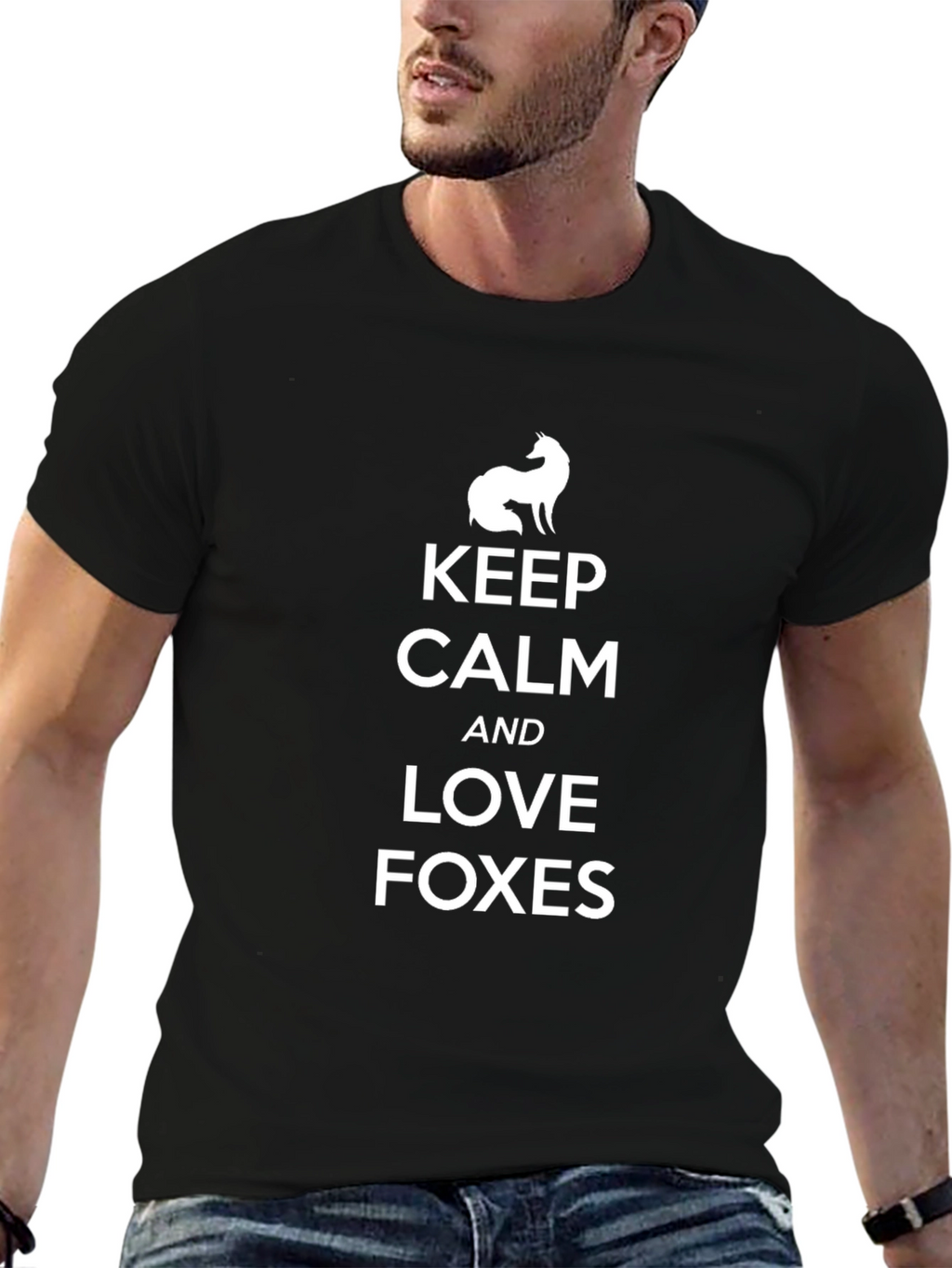 Keep Calm Love Foxes Graphic T-Shirt