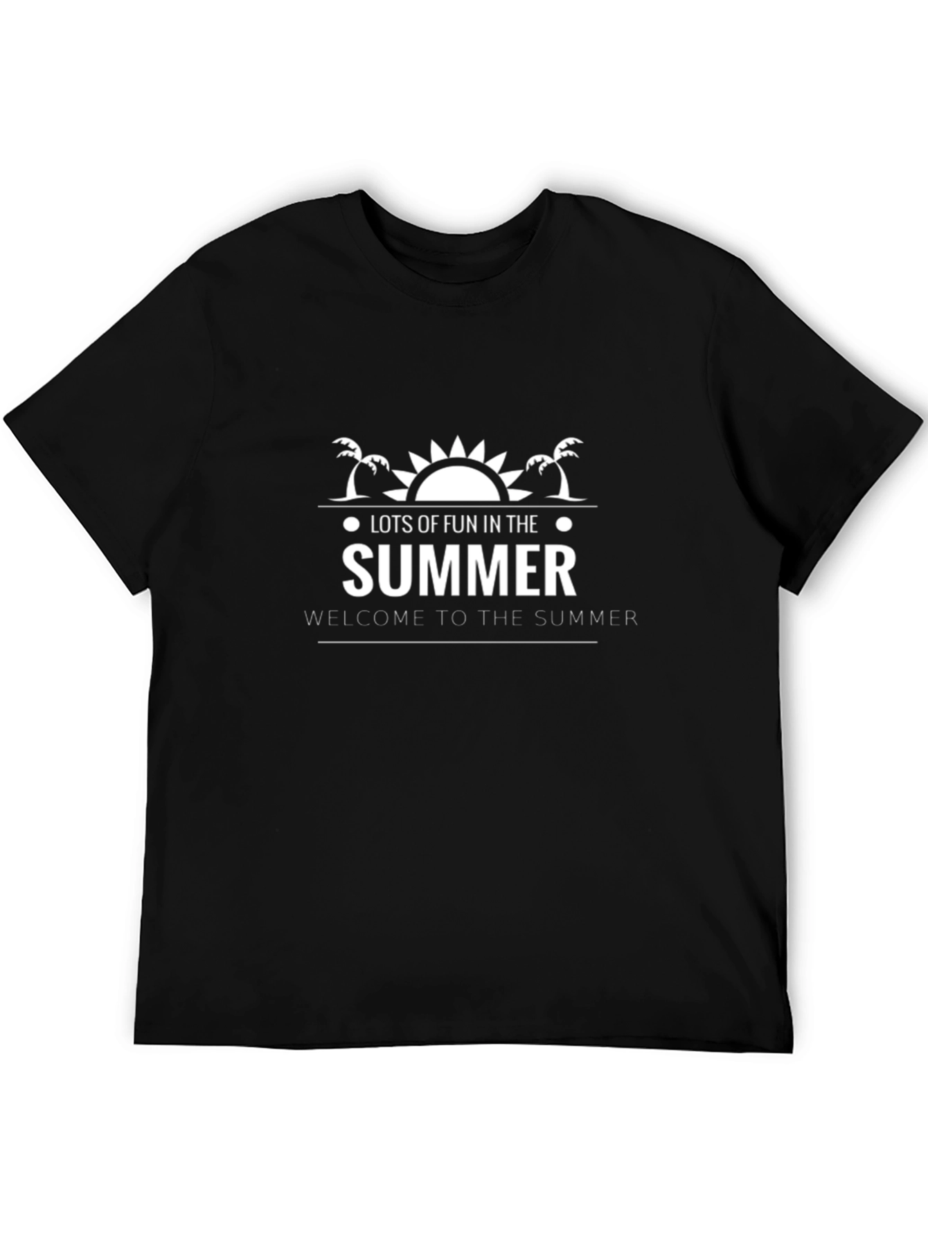 Summer Fun Graphic T-Shirt - Black