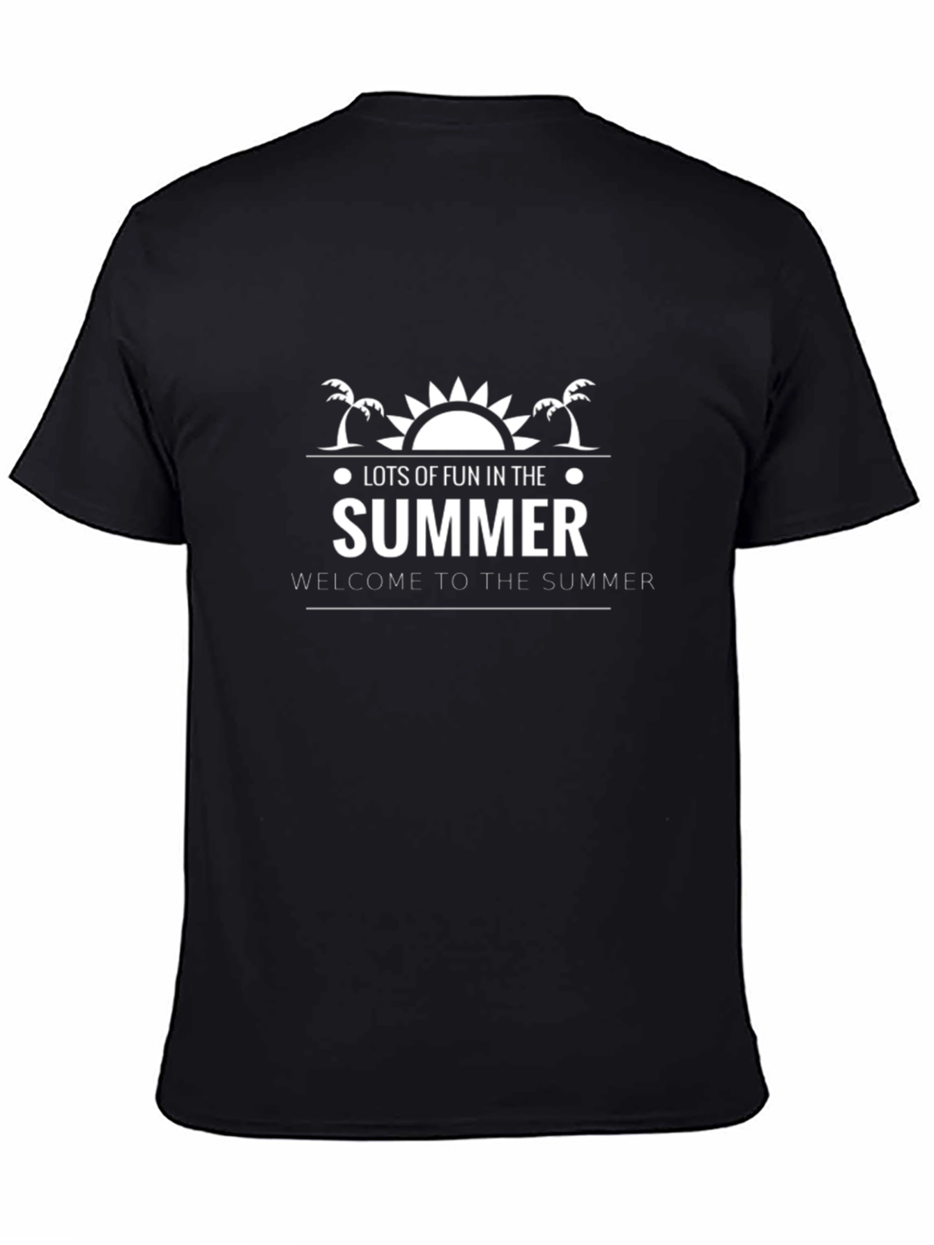 Summer Fun Graphic T-Shirt - Black