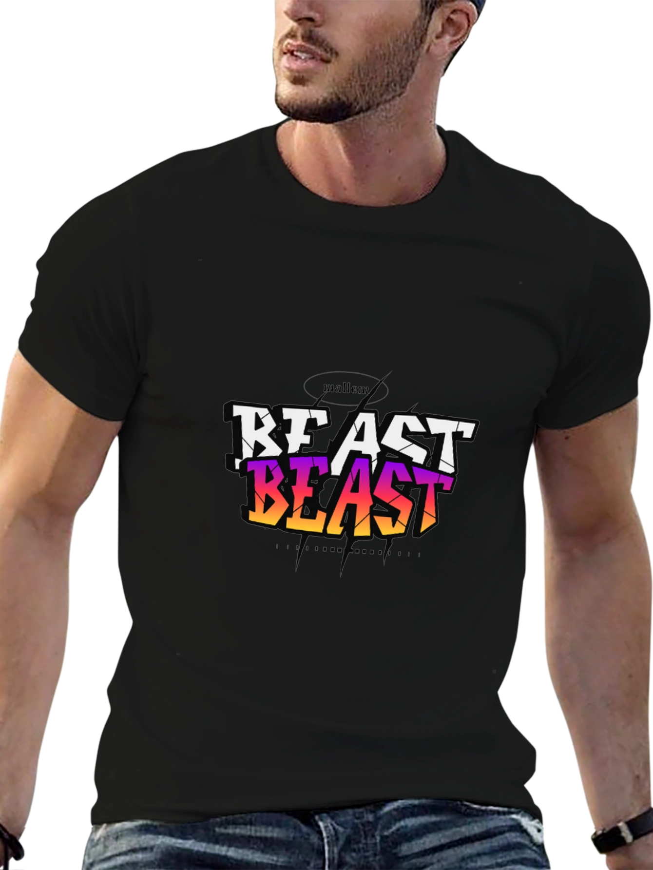Beast Graphic Tee - Mens Short Sleeve Crew Neck T-Shirt