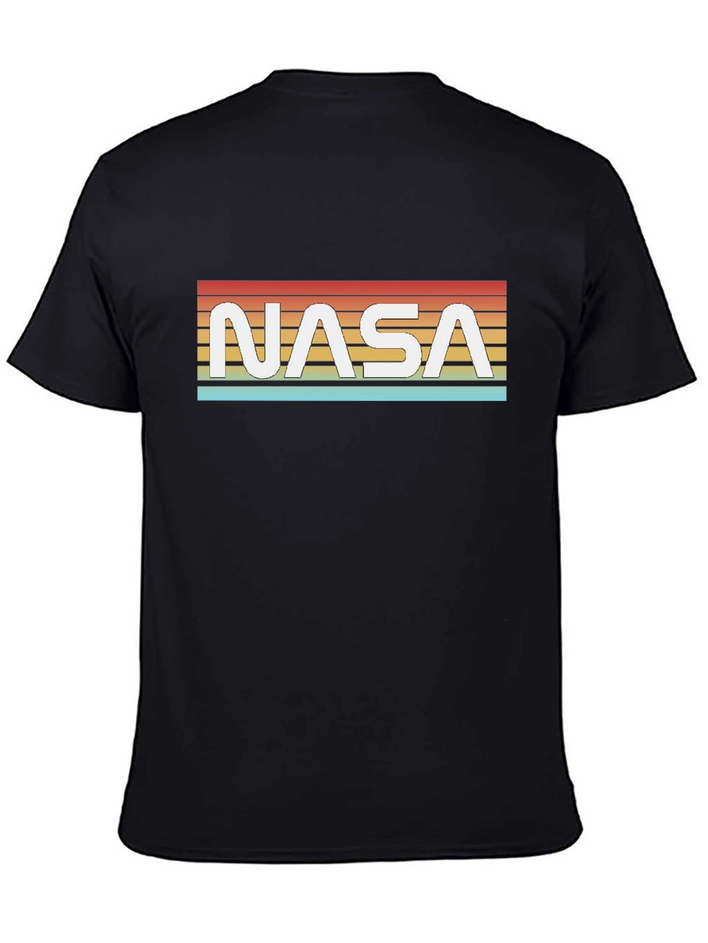 Retro NASA Graphic Black T-Shirt