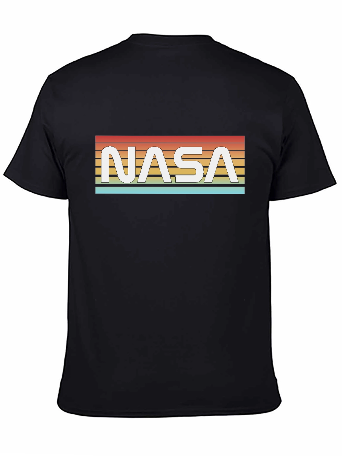 Retro NASA Graphic Black T-Shirt