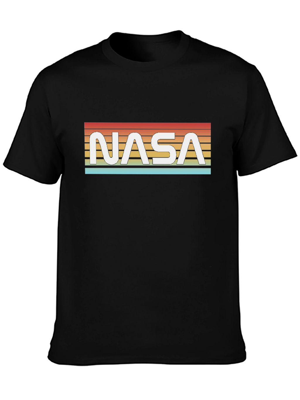 Retro NASA Graphic Black T-Shirt