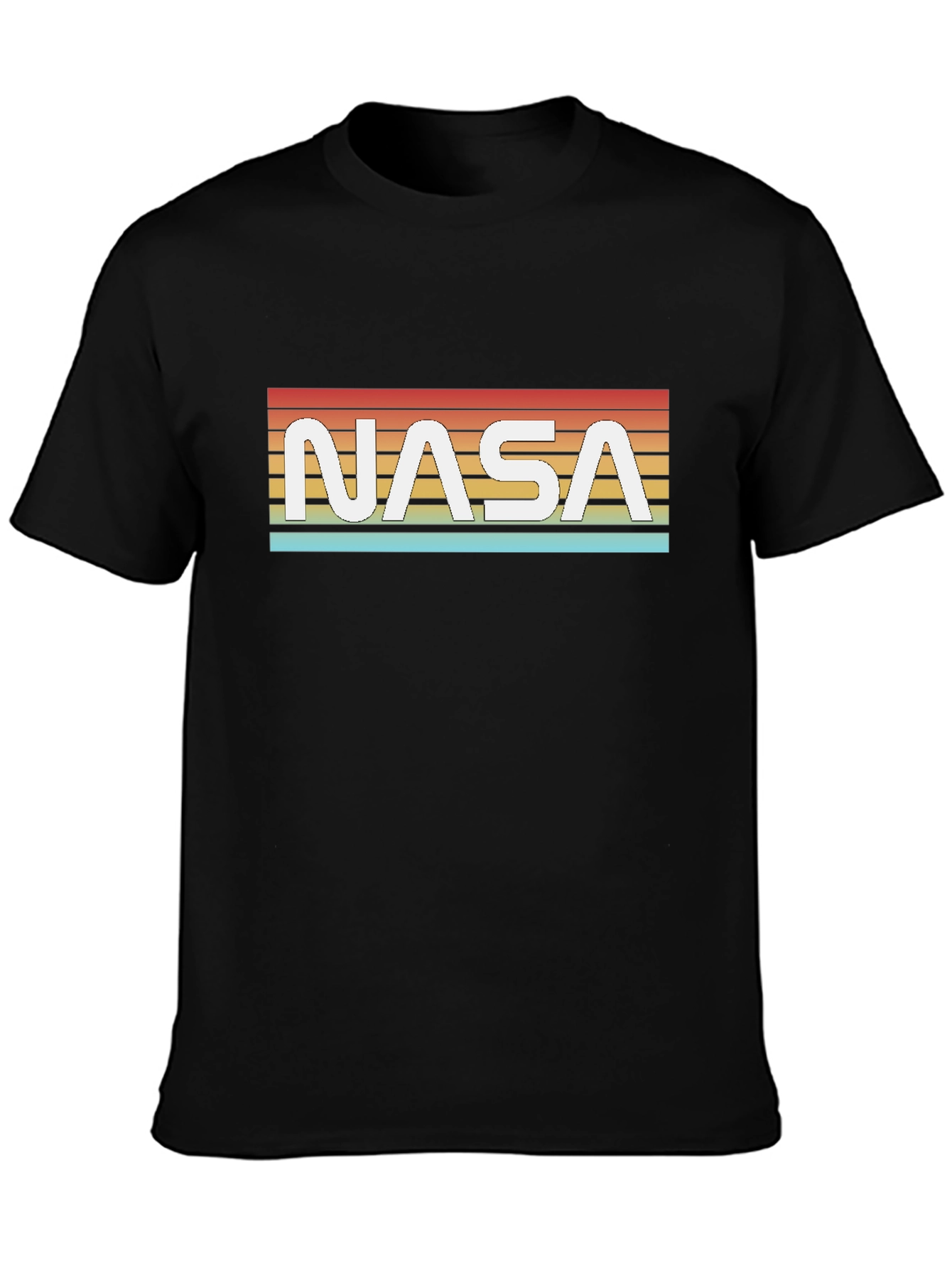 Retro NASA Graphic Black T-Shirt