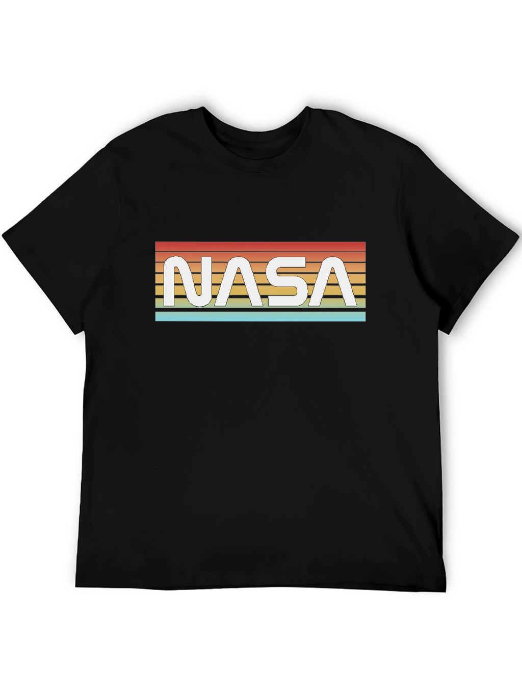 Retro NASA Graphic Black T-Shirt