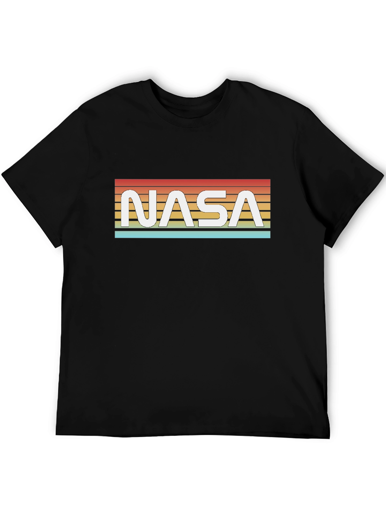 Retro NASA Graphic Black T-Shirt
