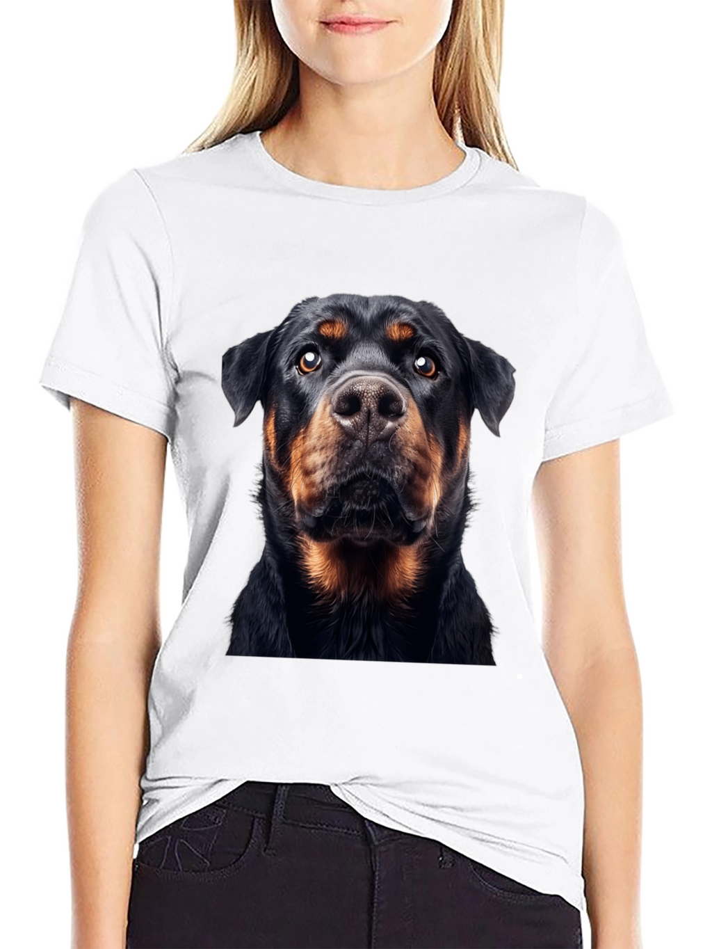Rottweiler Dog Graphic Black T-Shirt