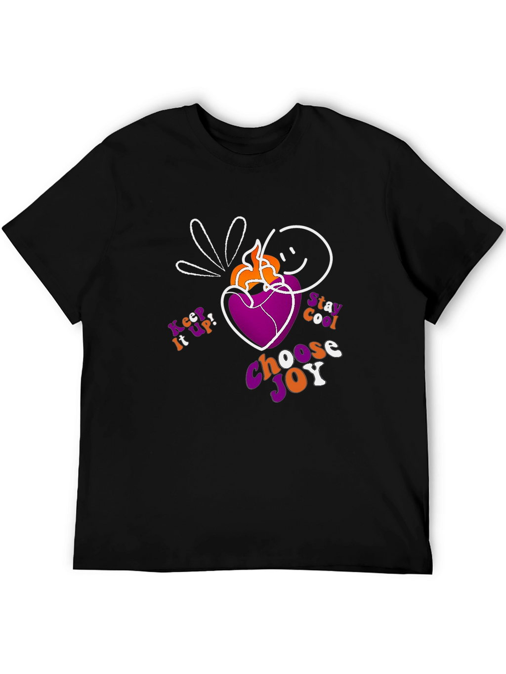 Choose Joy Graphic T-Shirt - Black Cotton Tee