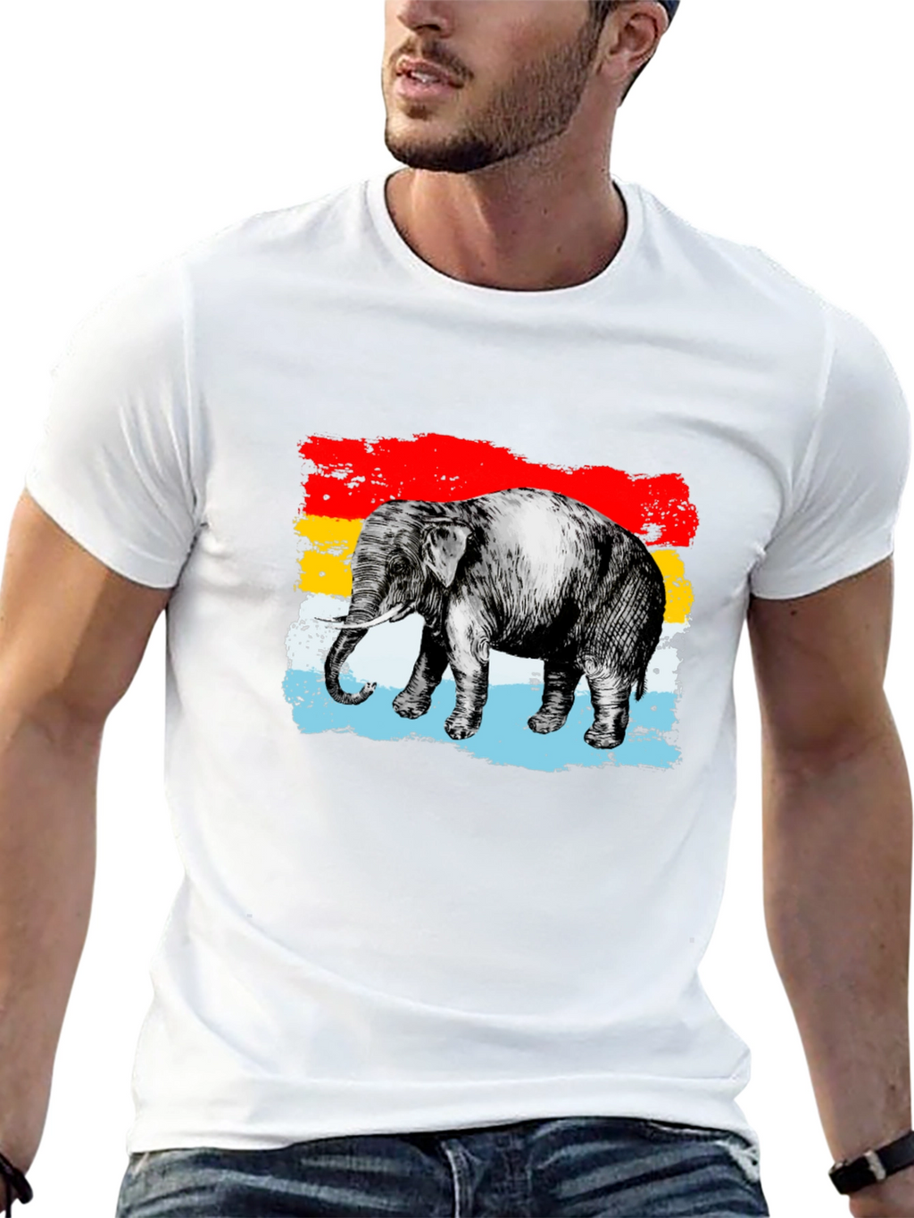 Elephant Graphic Tee - Unique Animal Design