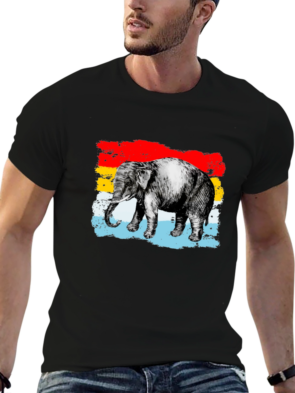 Elephant Graphic Tee - Unique Animal Design
