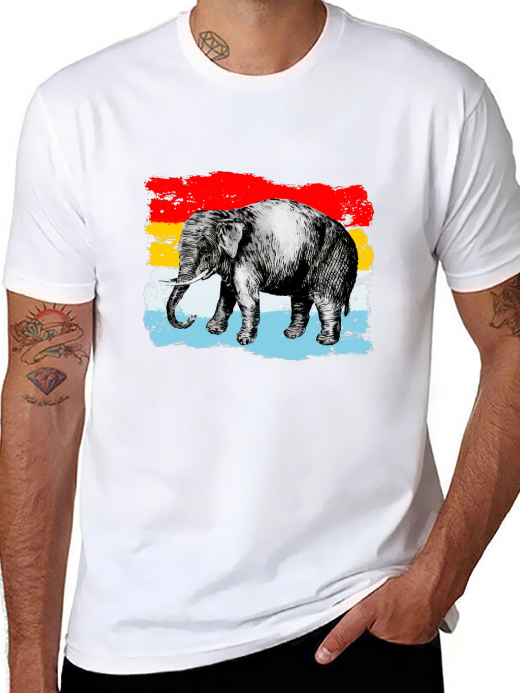 Elephant Graphic Tee - Unique Animal Design